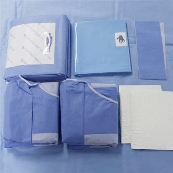 Kit d'angiographie chirurgicale stérile jetable à usage médical 